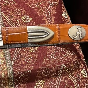 Zep Pro Men’s Alabama Collegiate Tan Leather Belt with Bronze Accents 36